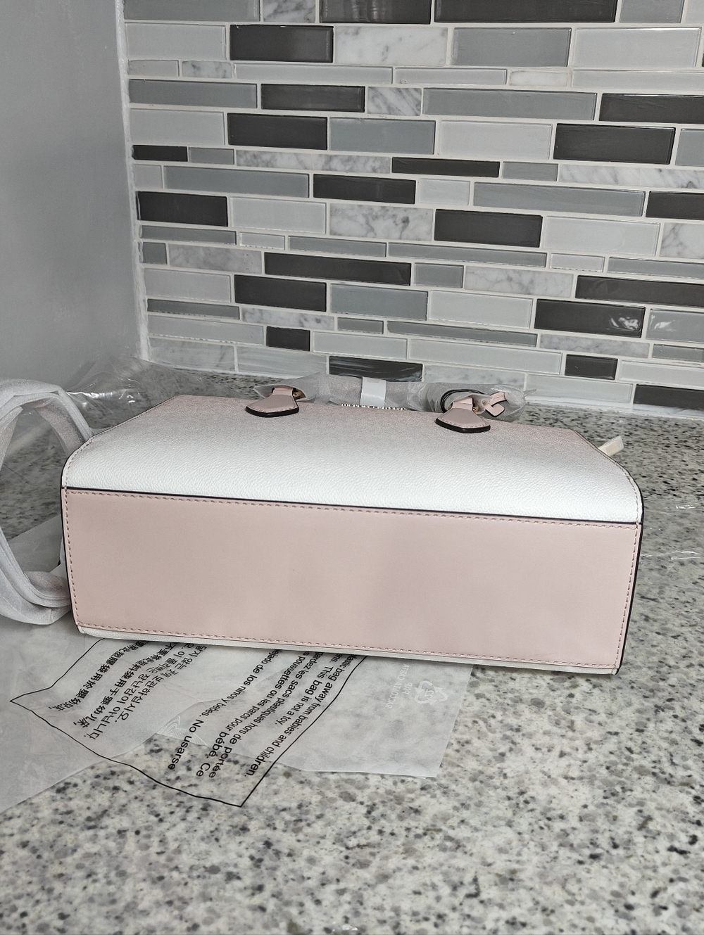 Michael Kors Sheila Medium Ombré Signature Logo Satchel (Powder Blush) - Picture 12 of 14